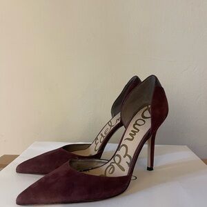 Sam Edelman Suede Stiletto Heels with D'Orsay Cut/ Pointed Toe